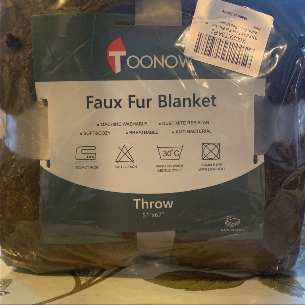 Throw over blanket